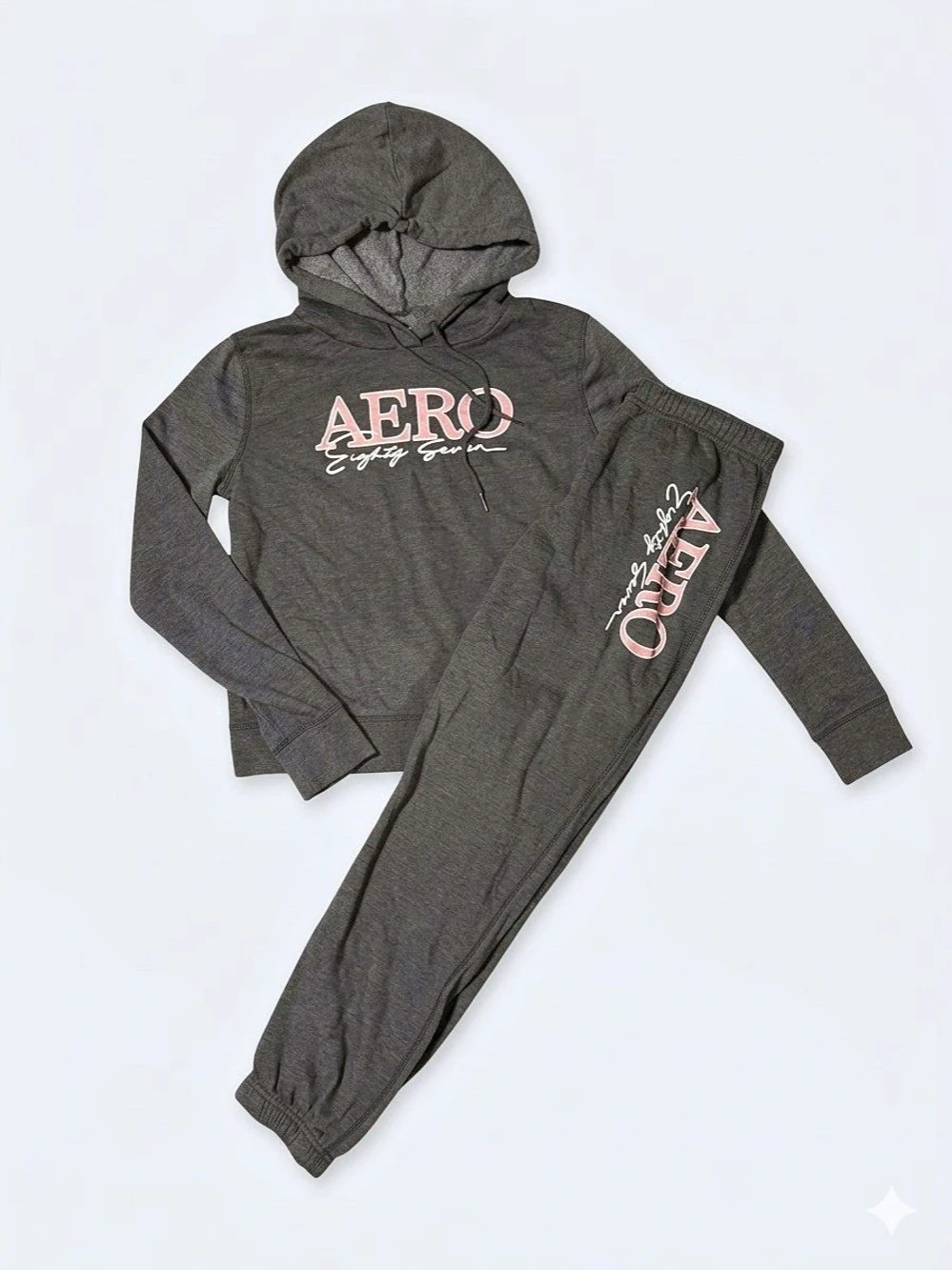 Aeropostale Aero - Hoodie and Jogger Sweatpants Set - Gray
